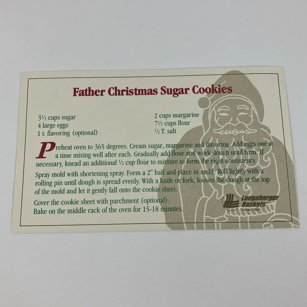 Longaberger Pottery Father Christmas Cookie Chocolate Mold | 9